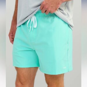 Huk Pursuit Volley Swim Shorts Turquoise 5.5" inseam Size Medium